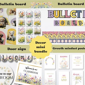 Wild flowers meadow mini decor bundle for classrooms | classroom decor