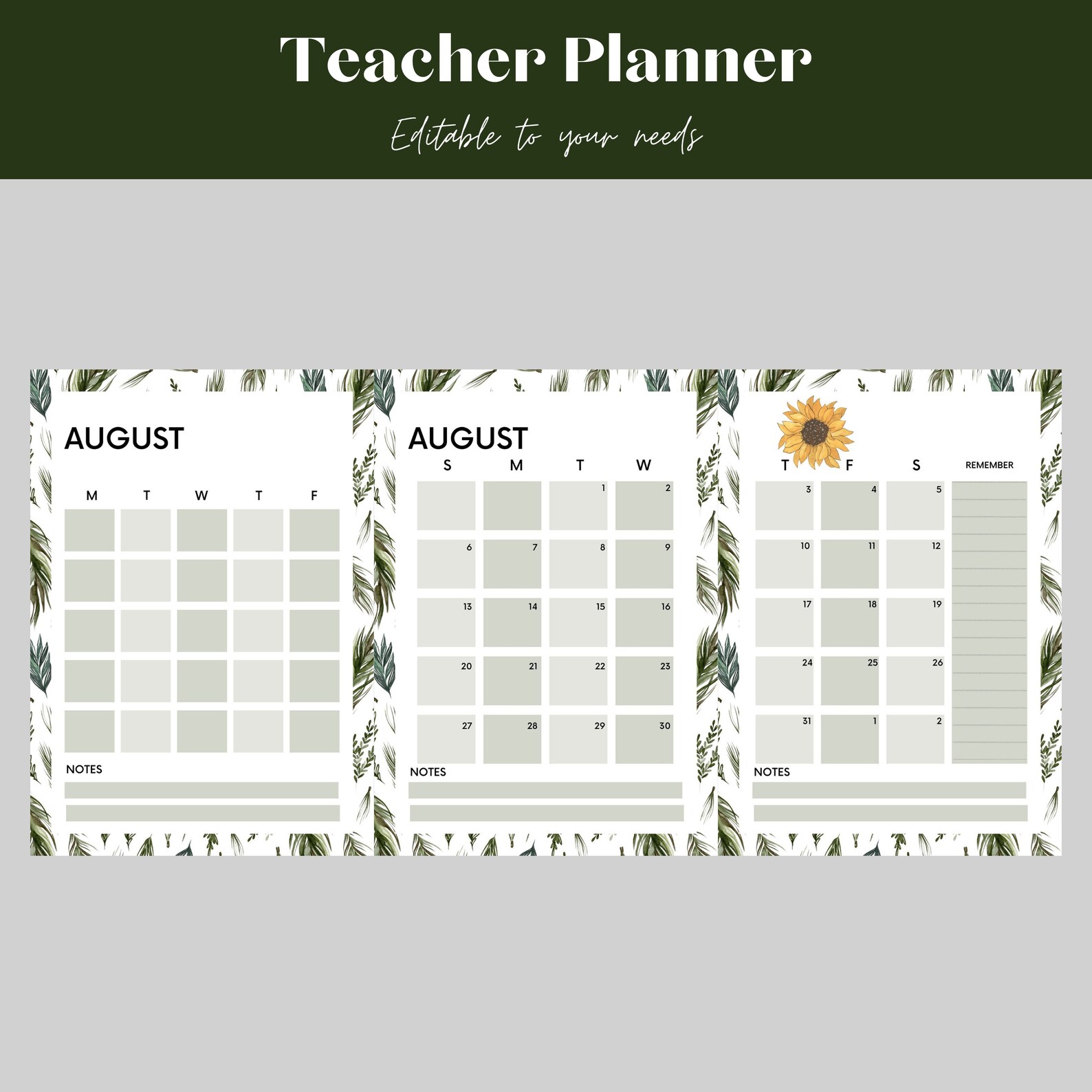 Teacher Planner 2023-2024 Printable - Etsy
