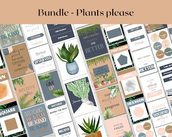 Boho plants calm classroom decor bundle |Plants please | Serene Classroom Collection | Bundle | Classroom decor