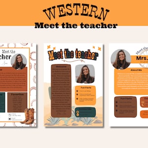 Western themed  editable meet the teacher letter | Classroom decor | Teacher letters
