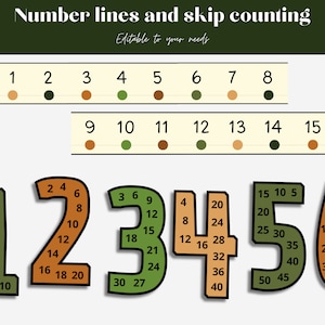 Number line and skip counting