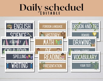Plants please -  Boho Serene Classroom Collection - Daily schedule
