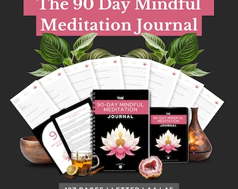 Meditatiedagboek, meditatiedagboek, Mindfulness-dagboek, Mindful-meditatiedagboek, meditatiewerkboek, meditatiebronnen, meditatie