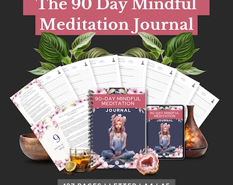 Meditatiedagboek, meditatiedagboek, Mindfulness-dagboek, Mindful-meditatiedagboek, meditatiewerkboek, meditatiebronnen, meditatie
