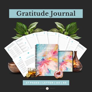 Gratitude Journal, Gratitude Diary, Gratitude Log, Gratitude Workbook, Year of Gratitude, Gratitude Tracker, Thankfulness Journal, Gratitude