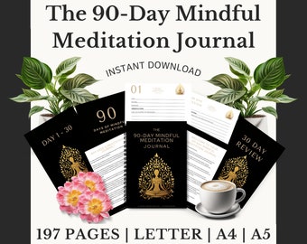 Meditatiedagboek, meditatiedagboek, Mindfulness-dagboek, Mindful-meditatiedagboek, meditatiewerkboek, meditatiebronnen, meditatie