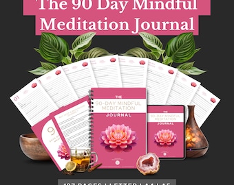 Meditatiedagboek, meditatiedagboek, Mindfulness-dagboek, Mindful-meditatiedagboek, meditatiewerkboek, meditatiebronnen, meditatie