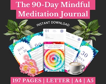Meditatiedagboek, meditatiedagboek, Mindfulness-dagboek, Mindful-meditatiedagboek, meditatiewerkboek, meditatiebronnen, meditatie