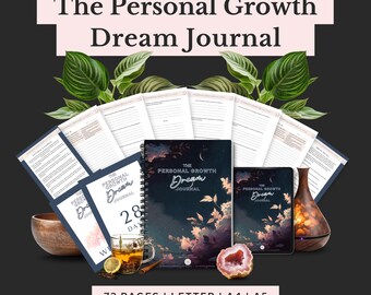Dream Journal, Dream Tracker, Dream Workbook, Dream Notebook,  Dream Therapy, Celestial Notebook, Dream Recall, Personal Growth, DRFN01