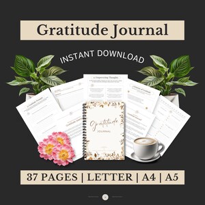 Gratitude Journal, Gratitude Diary, Gratitude Log, Gratitude Workbook, Year of Gratitude, Gratitude Tracker, Thankfulness Journal, Gratitude