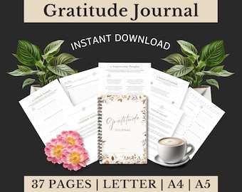 Diario de gratitud, Diario de gratitud, Registro de gratitud, Cuaderno de ejercicios de gratitud, Año de gratitud, Rastreador de gratitud, Diario de agradecimiento, Gratitud
