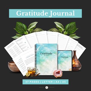 Gratitude Journal, Gratitude Diary, Gratitude Log, Gratitude Workbook, Year of Gratitude, Gratitude Tracker, Thankfulness Journal, Gratitude