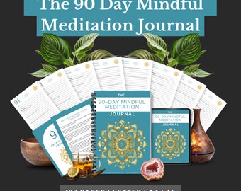 Meditatiedagboek, meditatiedagboek, Mindfulness-dagboek, Mindful-meditatiedagboek, meditatiewerkboek, meditatiebronnen, meditatie
