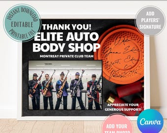 Clay Target Shooting Sponsor Gift Certificate | Team Photo (Digital Download)