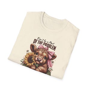 Funny Highland Cow Unisex T-Shirt, Cute Cow Graphic Tee, Sarcastic Cow Shirt for Animal Lovers, Novelty Cow Tee, Bovine Lover Gift