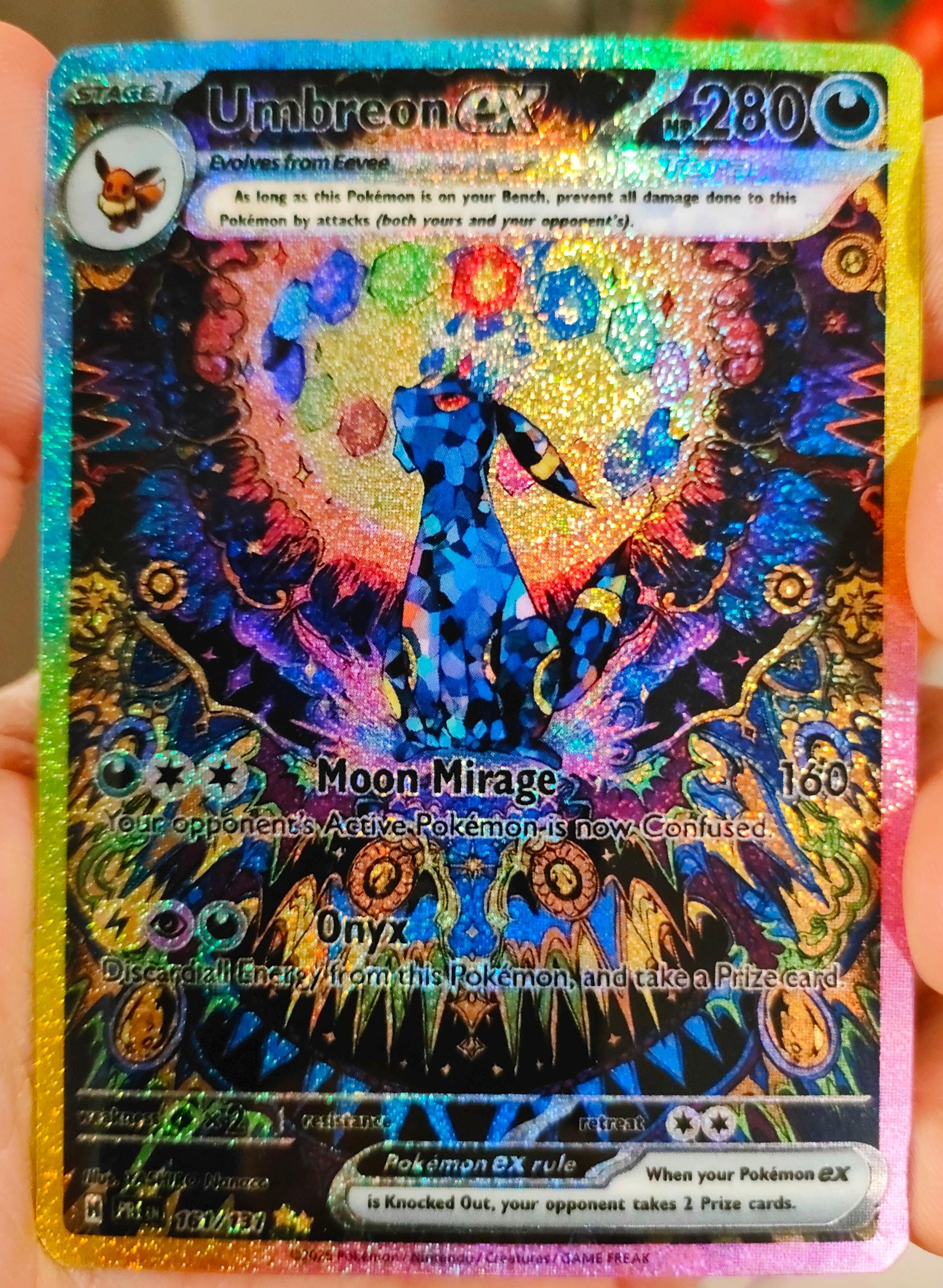 安いそれに目立つ Ex Umbreon Prismatic Etsy - Custom Evolution ポケモンカードゲーム