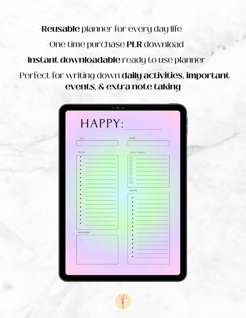 2024 Daily Digital PLR Planner Daily Planner 2024 Planner 2024 Daily