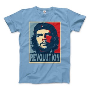 Che Guevara Revolution, Hope Style T-Shirt Light Blue