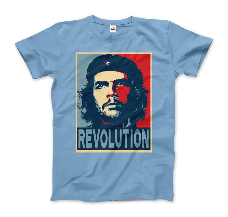 Che Guevara Revolution, Hope Style T-Shirt Light Blue