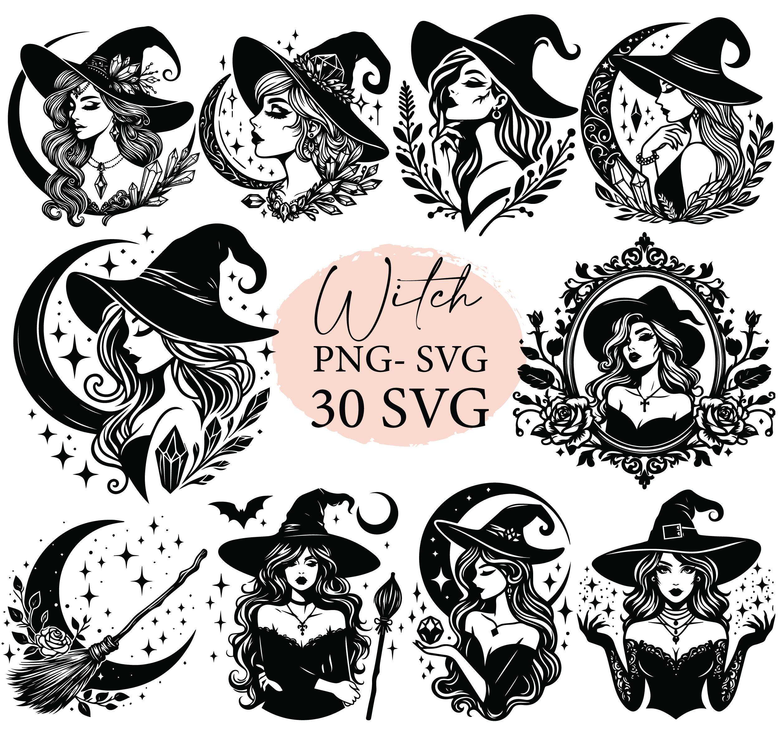Witch, Witch Svg, Beautiful Witch Svg, Halloween Svg, Witch Shirt Png ...
