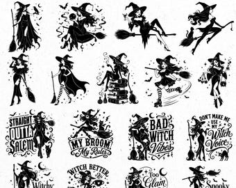 Sassy Witch svg, Halloween svg, Halloween png clipart, ghost svg, witch svg, spooky halloween png , witch png clipart, svg bundles