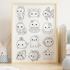 130 söt sjöjungfru svg, sjöjungfru png, sjöjungfru clipart, havsdjur svg, söt fisk, undervattens clipart, svg cricut, svg-paket, sjöjungfrur bild 9