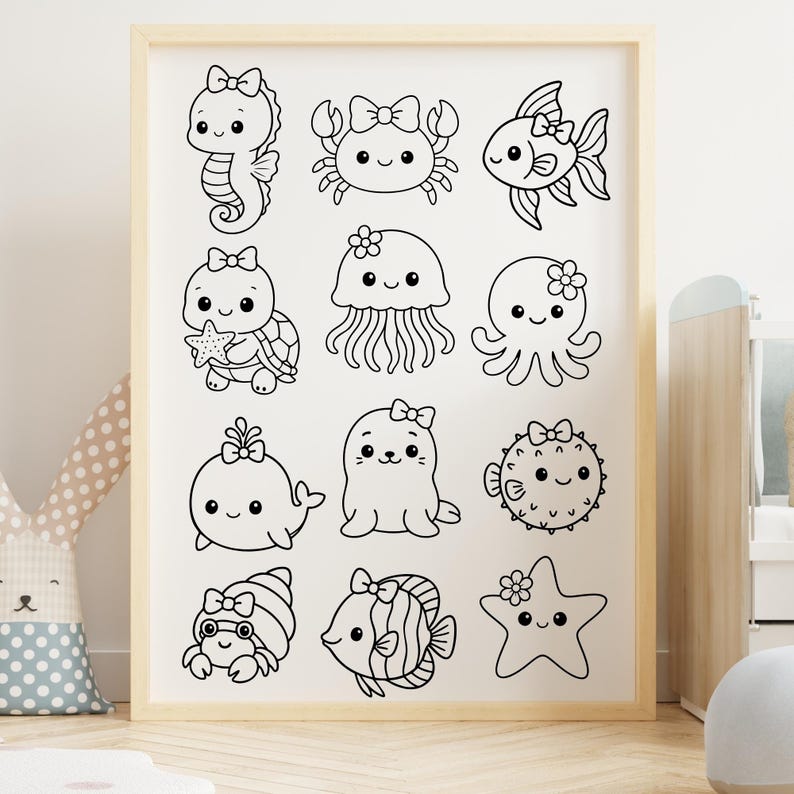 130 söt sjöjungfru svg, sjöjungfru png, sjöjungfru clipart, havsdjur svg, söt fisk, undervattens clipart, svg cricut, svg-paket, sjöjungfrur bild 9