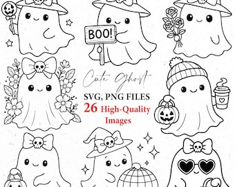 Söt spöke svg, spöke png, söt spöke clipart, halloween svg, halloween png, läskig säsong, kawaii spöke, svg-paket, svg-filer, svg cricut