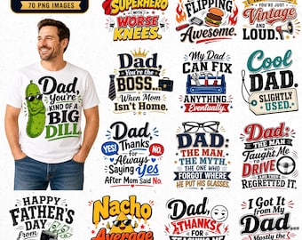 Sarcastic Dad Typography PNG, Funny Dad PNG, Dad Quote PNG, Father's Day Sublimation, Sarcastic Dad Shirt Design, png bundle, digital png