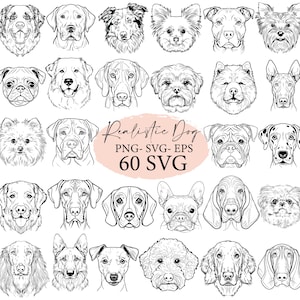 Hond svg, hondenoverzicht, svg-bundel, svg-bestanden, svg-cricut, hondenliefhebber, hondencadeau, hond, honden, hond png, doodle, lineart, hondenrassen, hond clipart