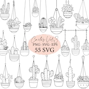Cactus, cactus, plantes succulentes, plantes png, cactus png, cactus dessinés à la main, contour de cactus, cactus PNG, cactus, bundle svg, fichiers svg