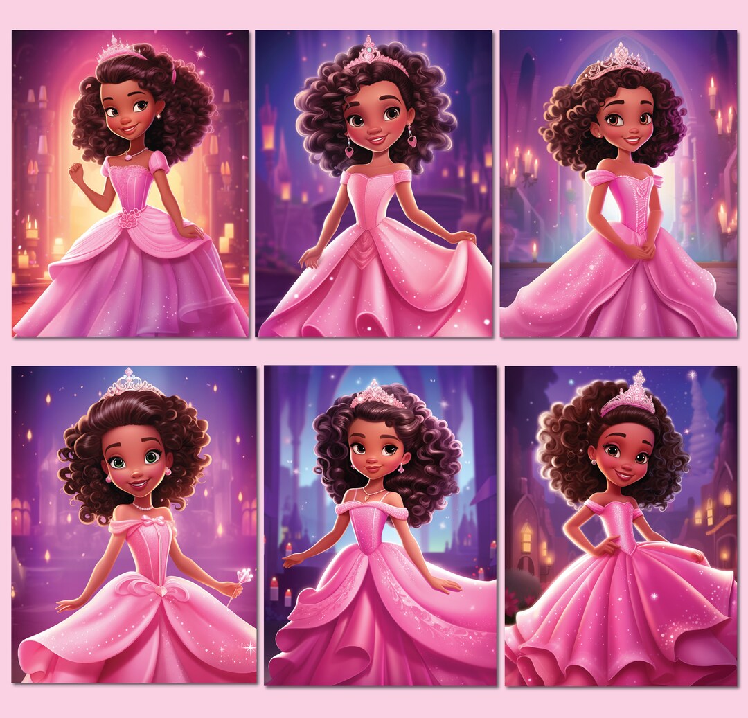 Printable Cute African Afro Princess Book Cover, Black Girl, Journal ...