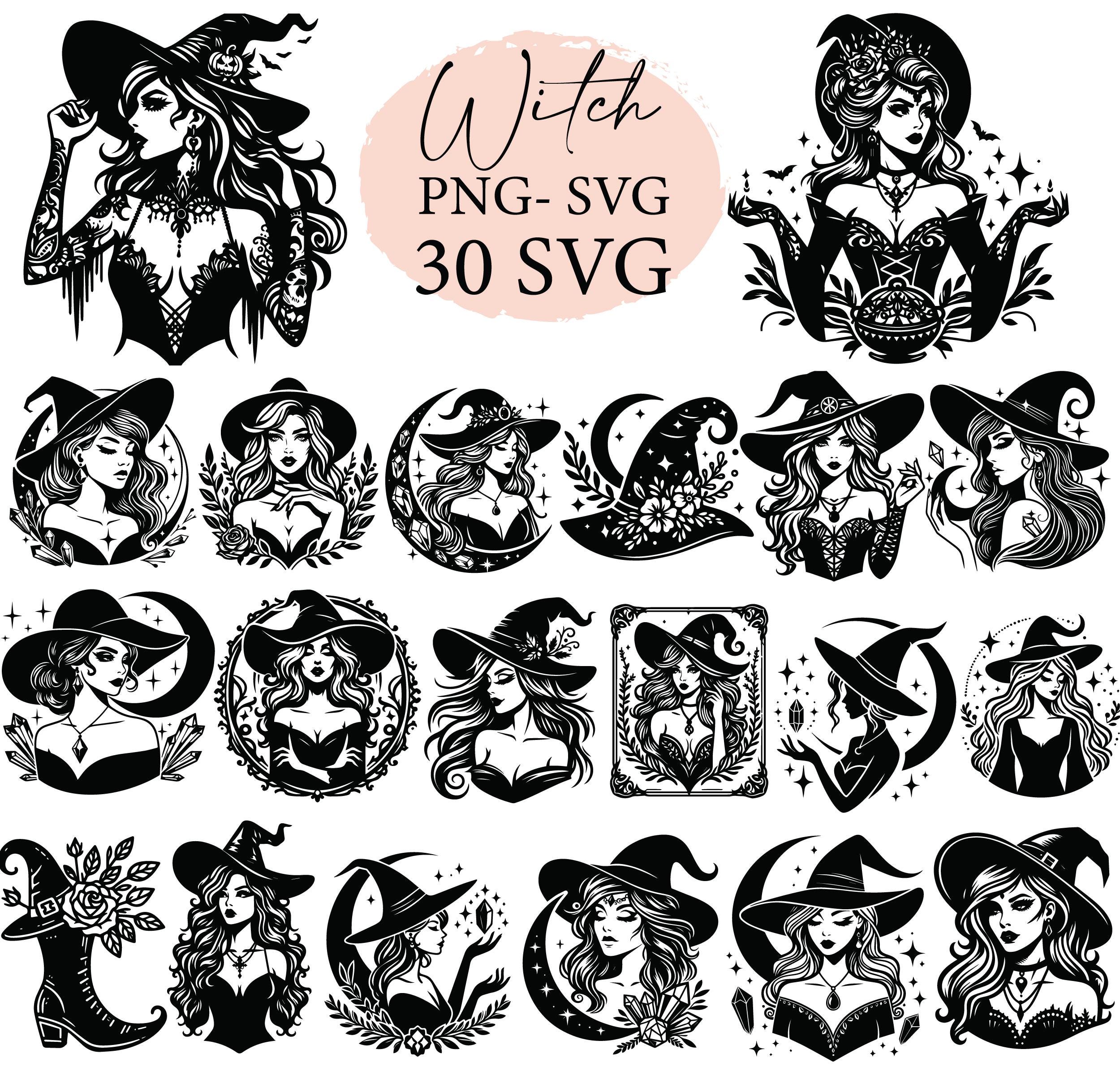 Witch, Witch Svg, Beautiful Witch Svg, Halloween Svg, Witch Shirt Png ...