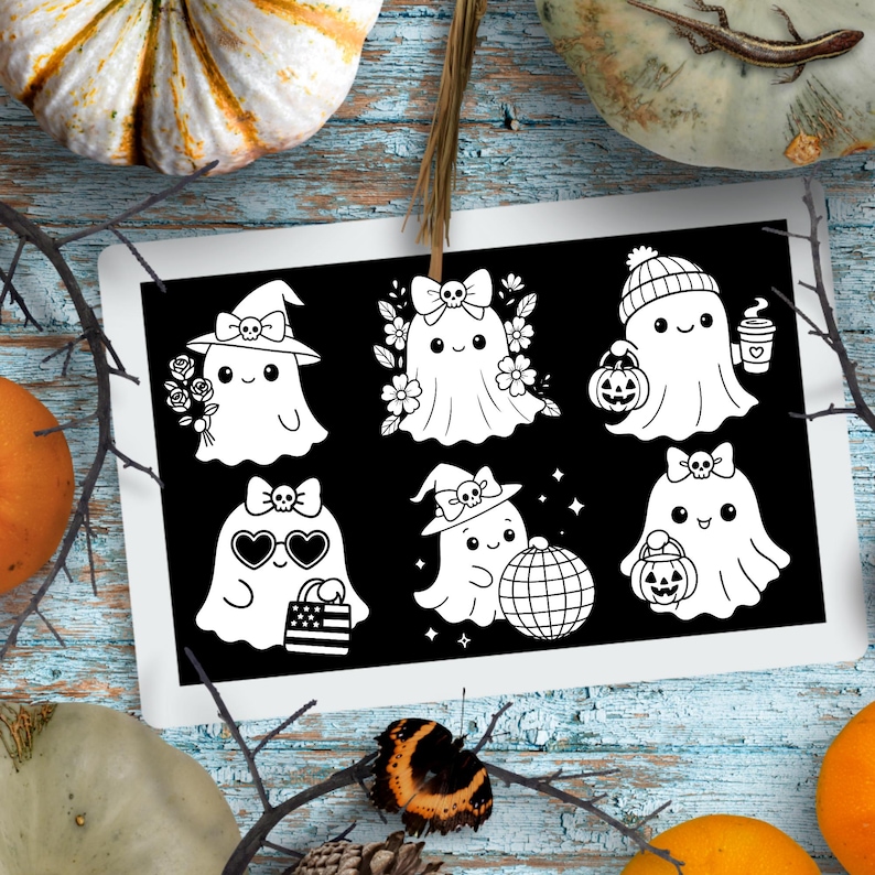 Söt spöke svg, spöke png, söt spöke clipart, halloween svg, halloween png, läskig säsong, kawaii spöke, svg-paket, svg-filer, svg cricut bild 4