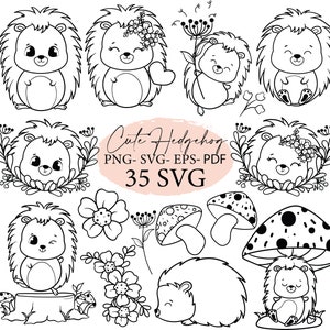 Ouriço, ouriço svg, ouriço fofo svg, animais fofos, animais svg, pacote SVG, svg cricut, safari SVG, animais da floresta, animais kawaii
