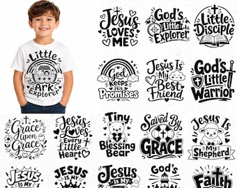 Christian kids svg bundle, kids shirt design, Jesus PNG, kids saying svg, Christian quote clipart, Nursery Quote svg, svg cricut, svg bundle