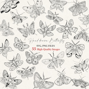 Svg papillon mite, papillon de nuit magique, svg papillon, png papillon, clipart papillon de nuit, png papillon dessiné à la main, bundle svg, fichiers svg, svg cricut