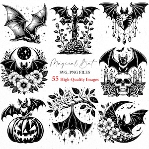 Nietoperz svg, nietoperze png, clipart nietoperza, Halloween svg, clipart nietoperza halloween, pakiet clipartów nietoperzy, kwiatowy nietoperz svg, pakiet svg, gotycki pakiet svg