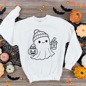 Söt spöke svg, spöke png, söt spöke clipart, halloween svg, halloween png, läskig säsong, kawaii spöke, svg-paket, svg-filer, svg cricut bild 5