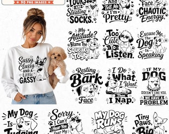Sarcastic Dog Typography SVG, Funny Dog png, Dog Quote svg, Dog Lover svg, Dog Sublimation PNG, svg bundle, svg cricut, dog laser cutting