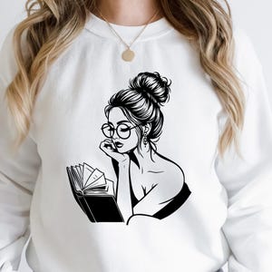Messy Bun Girl SVG, Mom Life svg, Messy Hair Don't Care svg, Sassy Girl svg, Woman svg bundle, svg-filer, Bun Frisyr SVG, Girl svg Cricut bild 7
