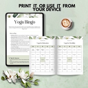 yoga bingo for kids yoga game printable wellness bingo fitness activity for family yoga teacher card game calming digital instant download