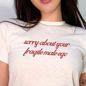 Male Ego Baby Tee Y2k soft coquette tee stylish aesthetic shirt feminine cute top sweet baddie t-shirt girly pretty y2k fashion