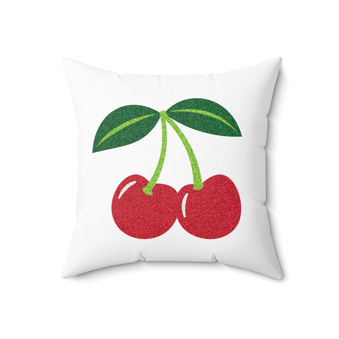 Cherry, Cute Throw Pillow, Y2k 90s 2000s Coquette Aesthethic