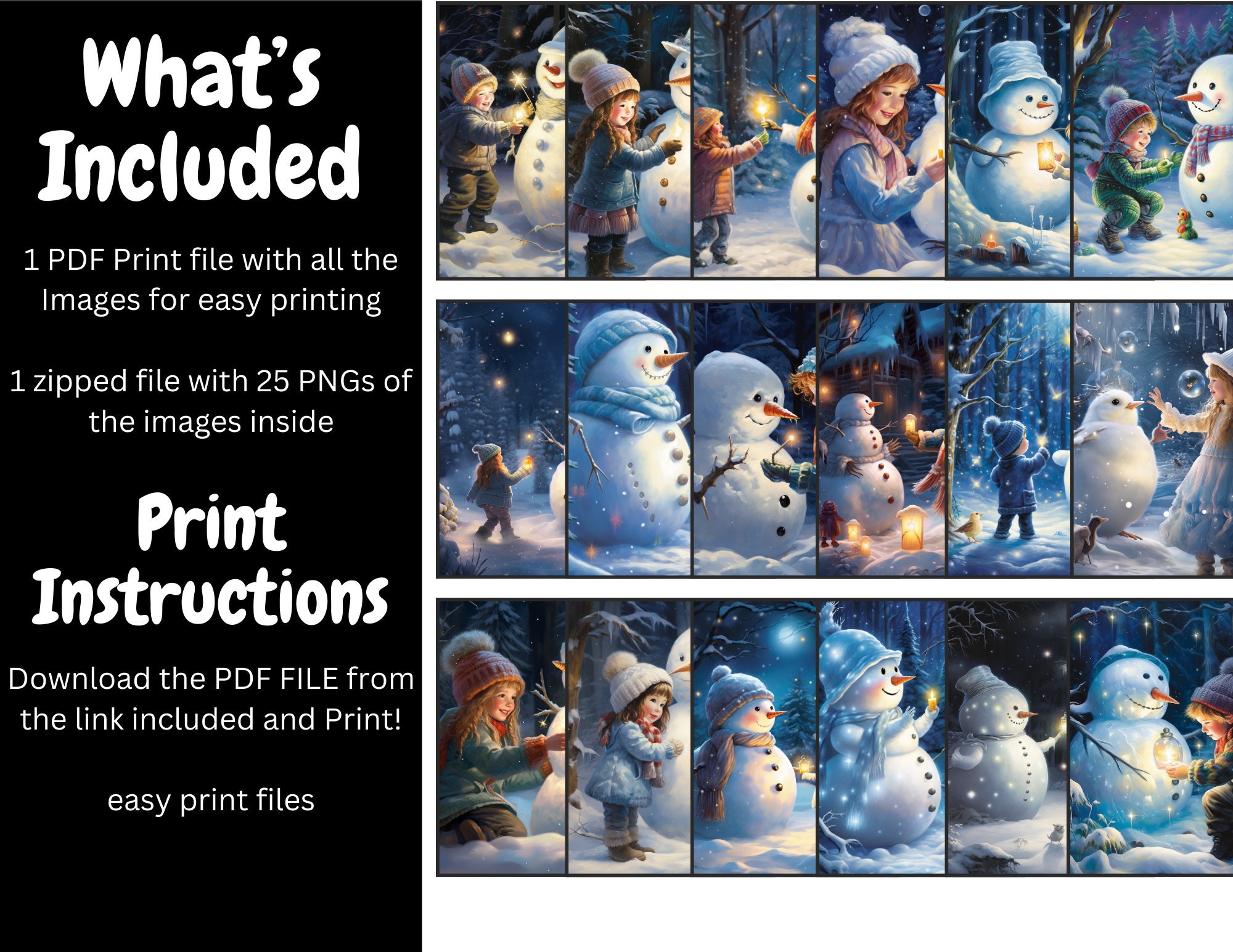 Snowman Digital Coloring Book Pages, Adult Coloring, Printables ...