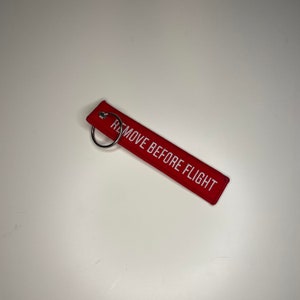 Remove Before Flight Car Key Tag JDM