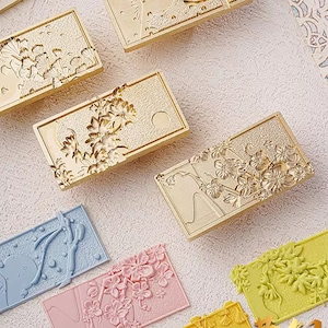 Lente, zomer, herfst en winter lakzegelstempels/plakboekdecoratie/DIY envelop dagboekset