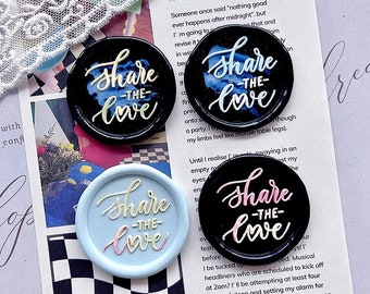 share the love wax stamps/DIY scrapbooking/wedding envelope stamps/handmade decorations/wax stamp kits