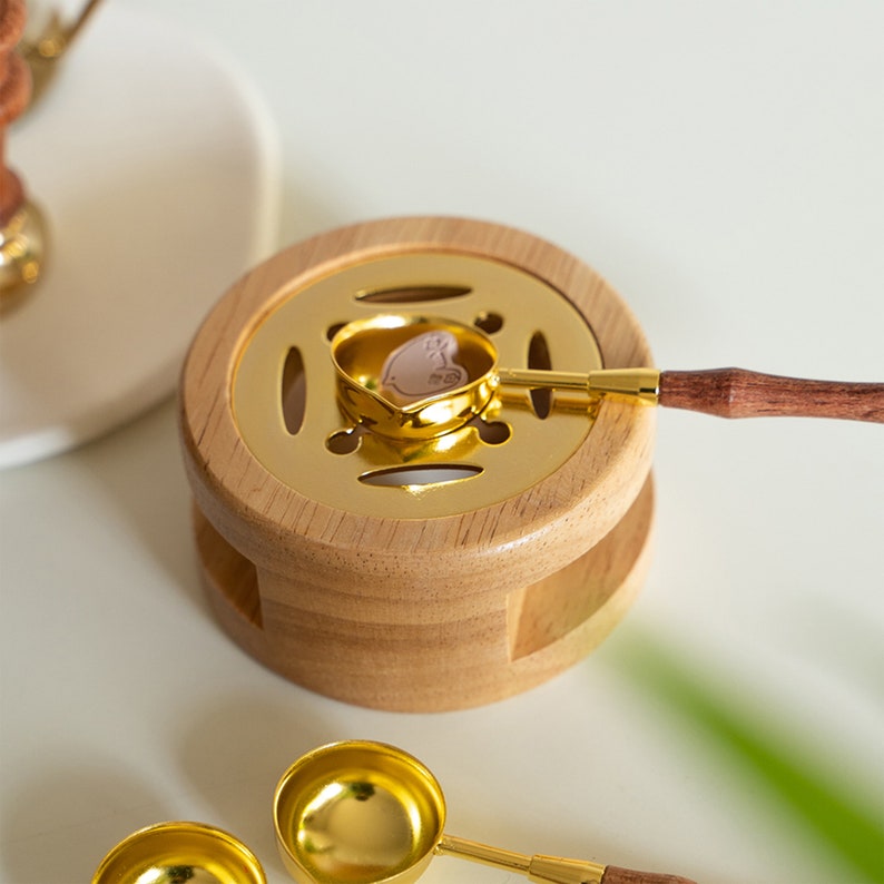 Sealing Wax Melting Spoon & Warmer Kit - Wax Seal Stamping Tool For Crafts, Invitations & Gifts