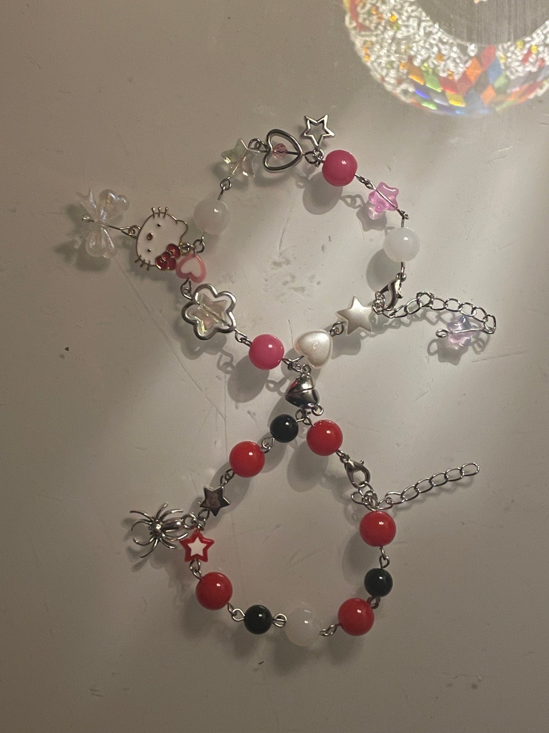 Hello Kitty Spiderman Couple Pair Sanrio Jewlery Beaded - Etsy